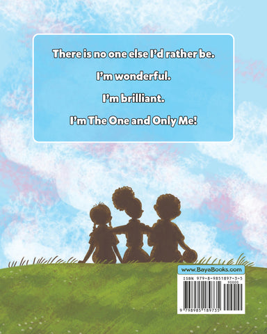 Cover of "The One and Only Me," showcasing colorful illustrations that celebrate individuality and resilience with uplifting messages and diverse characters.