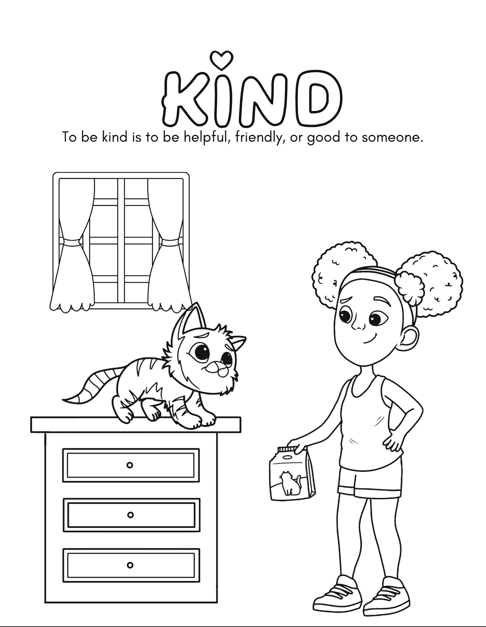 Interior page of an interactive activity book about friendship, showcasing colorful illustrations and activities like puzzles and coloring pages designed for kids.