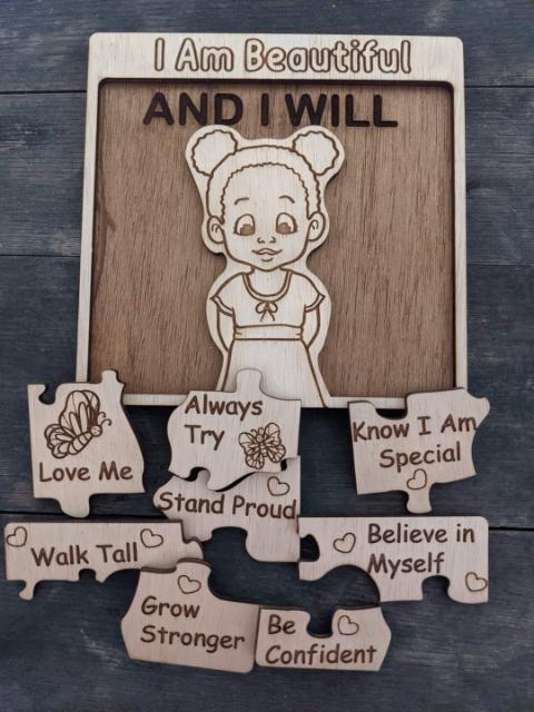 Girl's Affirming Book and Puzzle Bundle