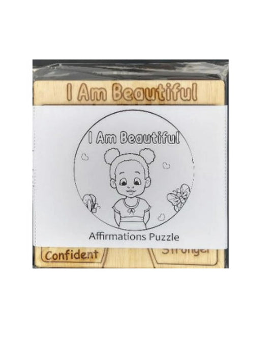 Confidence building affirmation puzzle for girls 